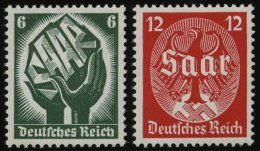 Dt. Reich 544/5 **, 1934, 6 Pf. Saarabstimmung, Pracht, Gepr. Schlegel, Mi. 90.- - Otros & Sin Clasificación