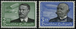 Dt. Reich 538/9x **, 1934, 2 RM Lilienthal Und 3 RM Graf Zeppelin, Senkrechte Gummiriffelung, 2 Prachtwerte, Mi. 330.- - Used Stamps