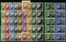 Dt. Reich 529-39x O, 1934, Flugpost, 5 Sätze Feinst/Pracht, Mi. 475.- - Used Stamps