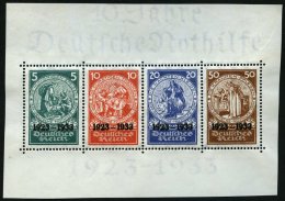 Dt. Reich 508-11 **, 1933, Herzstück Nothilfeblock, Pracht, Mi. (1200.-) - Usados