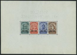 Dt. Reich Bl. 2 O, 1933, Block Nothilfe, Originalgröße, Stempel LORCH 28.11.33 (früheste Bekannte Abstem - Used Stamps
