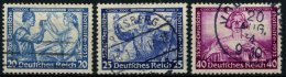 Dt. Reich 505B,506/7A O, 1933, 20, 25 Und 40 Pf. Wagner, 3 Werte üblich Gezähnt, Pracht, Mi. 350.- - Usados