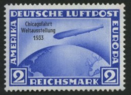 Dt. Reich 497 **, 1933, 2 RM Chicagofahrt, Pracht, Gepr. Schlegel, Mi. 300.- - Autres & Non Classés