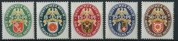 Dt. Reich 430-34 **, 1929, Nothilfe, Normale Zähnung, Prachtsatz, Mi. 240.- - Used Stamps