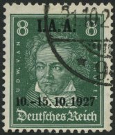 Dt. Reich 407 O, 1927, 8 Pf. I.A.A., Pracht, Mi. 85.- - Used Stamps