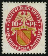 Dt. Reich 398X (*), 1926, 5 Pf. Nothilfe, Wz. Stehend, Sauber Nachgummiert, Wie Pracht - Usati