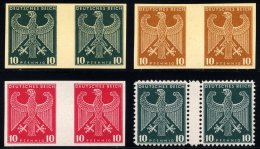 Dt. Reich ZW P (*), 1924/6, Essays Von S.v.Weech: 10 Pf. Reichsadler In Dunkelgrün (gezähnt Und Ungezähnt - Used Stamps