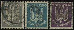 Dt. Reich 348-50 O, 1924, 100 - 300 Pf. Holztaube, 3 Werte In Normaler Zähnung, Pracht, Mi. 315.- - Autres & Non Classés