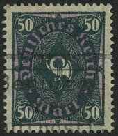 Dt. Reich 209Wb O, 1922, 50 M. Schwarzgraugrün/lebhaftbraunpurpur, Walzendruck, Feinst (kleiner Spalt), Gepr. Infla - Usati