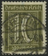 Dt. Reich 178 O, 1922, 10 Pf. Braunoliv, Wz. 2, üblich Gezähnt Pracht, Gepr. Gaedicke, Mi. 240.- - Usados