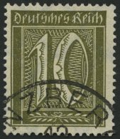 Dt. Reich 178 O, 1922, 10 Pf. Braunoliv, Wz. 2, Pracht, Fotobefund Weinbuch, Mi. 240.- - Usati