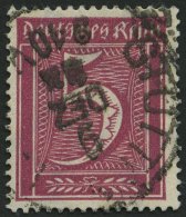 Dt. Reich 177 O, 1922, 5 Pf. Lilakarmin, Wz. 2, Winzige Knitterspur Sonst Pracht, Gepr. Infla, Mi. 260.- - Usati