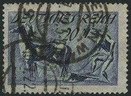 Dt. Reich 176b O, 1921, 20 M. Schwarzviolettblau, üblich Gezähnt Pracht, Mi. 90.- - Usati