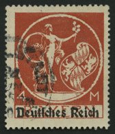 Dt. Reich 135II O, 1920, 4 M. Schwarzorangerot, Type II, Pracht, Fotobefund Weinbuch, Mi. 260.- - Altri & Non Classificati