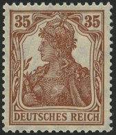 Dt. Reich 103c **, 1918, 35 Pf. Zimtfarben, Normale Zähnung, Pracht, Gepr. Infla, Mi. 70.- - Usati