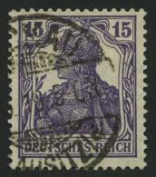 Dt. Reich 101c O, 1917, 15 Pf. Dunkelblauviolett, Pracht, Gepr. Infla, Mi. 200.- - Other & Unclassified