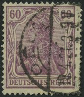 Dt. Reich 92IIc O, 1916, 60 Pf. Braunpurpur Kriegsdruck, Normale Zähnung, Pracht, Gepr. Jäschke-L., Mi. 140.- - Oblitérés