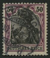 Dt. Reich 91IIy O, 1915, 50 Pf. Graulila/schwarz Kriegsdruck, Feinst (kleiner Zahnfehler), Gepr. Zenker, Mi. 110.- - Autres & Non Classés