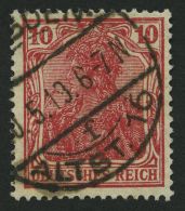 Dt. Reich 86IIf O, 1919, 10 Pf. Dunkelrosarot Kriegsdruck, üblich Gezähnt Pracht, Gepr. Jäschke-L., Mi. 2 - Autres & Non Classés