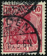 Dt. Reich 86IId O, 1915, 10 Pf. Karmin Kriegsdruck, Pracht, Gepr. Jäschke-L., Mi. 110.- - Usados