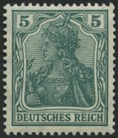 Dt. Reich 85IId **, 1915, 5 Pf. Bläulichgrün Kriegsdruck, Pracht, Gepr. Jäschke-L., Mi. 50.- - Oblitérés