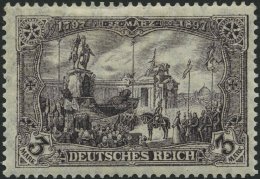 Dt. Reich 96AIb *, 1912, 3 M. Schwarzbraunviolett Friedensdruck, Falzrest, Pracht, Mi. 70.- - Oblitérés