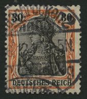 Dt. Reich 89Iy O, 1913, 30 Pf. Auf Orangeweiß Friedensdruck, üblich Gezähnt, Pracht, Gepr. Zenker, Mi. 1 - Autres & Non Classés