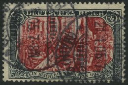 Dt. Reich 81Bb O, 1902, 5 M. Grünschwarz/dunkelkarmin, Gezähnt B, Ohne Wz., Rückseitige Schürfung So - Used Stamps