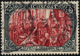 Dt. Reich 66II O, 1900, 5 M. Reichspost, Type II, Pracht, Fotoattest Jäschke, Mi. 500.- - Usados