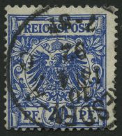 Dt. Reich 48ba O, 1892, 20 Pf. Schwarzblau, Pracht, Gepr. Zenker, Mi. 90.- - Otros & Sin Clasificación