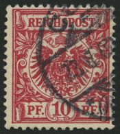 Dt. Reich 47ea O, 1899, 10 Pf. Braunrot, Normale Zähnung, Pracht, Gepr. Wiegand, Mi. 80.- - Other & Unclassified