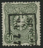 Dt. Reich 38b O, 1877, 50 Pfe. Dunkelolivgrün, Normale Zähnung, Gepr. Zenker, Mi. 200.- - Altri & Non Classificati