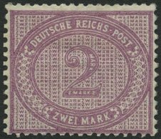 Dt. Reich 37d *, 1889, 2 M. Stumpfviolettpurpur, Falzreste, Zähnung Nicht Ganz Perfekt Sonst Farbfrisch Pracht, Fot - Usados