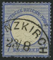 Dt. Reich 26 O, 1872, 7 Kr. Ultramarin, K1 LENZKIRCH, Pracht, Fotobefund Hennies, Mi. 90.- - Other & Unclassified