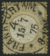 Dt. Reich 22IV O, 1872, 5 Gr. Schwärzlichocker Mit Plattenfehler Gebrochenes R In Groschen (Feld 131), Stempel FRAN - Other & Unclassified