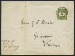 Dt. Reich 17b BRIEF, 1874, 1/3 Gr. Grausmaragdgrün Auf Drucksache Fr. Naumanns-Herings-Bericht, K1 HAMBURG BAHNHOF - Used Stamps