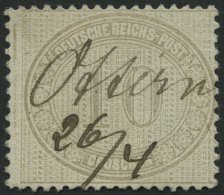 Dt. Reich 12~ , 1872, 10 Gr. Hellgraubraun, Handschriftliche Entwertung, Pracht, Mi. 230.- - Usati