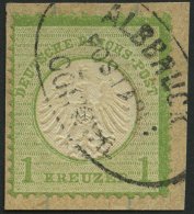 Dt. Reich 7 BrfStk, 1872, 1 Kr. Gelblichgrün Mit Badischem Postablagestempel ALBBRUCK/GÖRWIHL, Prachtbriefst&u - Usati