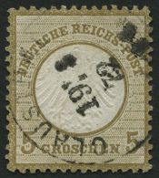 Dt. Reich 6 O, 1872, 5 Gr. Ockerbraun, K1 CLAUSTHAL, Pracht, Gepr. Krug, Mi. 120.- - Autres & Non Classés