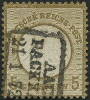 Dt. Reich 6 O, 1872, 5 Gr. Ockerbraun Mit Preußischem Packkammerstempel AACHEN PACKKAMMER, R!, Seltene Zufallsentw - Usati