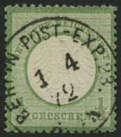Dt. Reich 2b O, 1872, 1/3 Gr. Dunkelsmaragdgrün, Zentrischer K1 BERLIN-POST-EXP. 23, Pracht, Fotobefund Brugger, Mi - Other & Unclassified