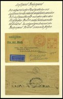 BAHNPOST Luftpost-Bahnpost, 1937-1963, 4 Verschiedene Belege, Dabei Feldpostbrief Nach Leningrad, Feinst/Pracht - Franking Machines (EMA)