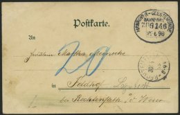 BAHNPOST Hannover-Geestemünde (Zug 146) Auf Ansichtskarte (Moderne Galerie) Von 1898 Nach Feldhof Mit Nachporto, Pr - Franking Machines (EMA)