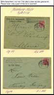 BAHNPOST Hamburg-Köln (verschiedene Züge Und Typen), 1899-1986, 25 Belege, Dazu Alte Ansichtskarte Vom Bahnhof - Franking Machines (EMA)