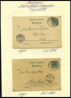 BAHNPOST Eckernförde-Kappeln (Zug 5 Und 7 (2x)), 1892-1933, 6 Karten, Dazu 2 Eilfrachtbriefe Für Geräuche - Franking Machines (EMA)