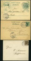 BAHNPOST Bochhorn-Ellenserdamm (Zug 205 Und 2x 209), 1897-1901, 3 Belege Fast Nur Pracht - Máquinas Franqueo (EMA)