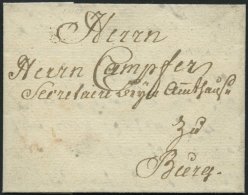 SCHLESWIG-HOLSTEIN - ALTBRIEFE 1781, Kleiner Brief Mit Inhalt Von Petersdorf Nach Burg/Fehmarn, Pracht - Préphilatélie