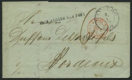 HAMBURG - THURN UND TAXISCHES O.P.A. 1850, HAMBURG Th.& T., K3 Auf Brief Nach Bordeaux, Forwarded-Letter Von Nottebo - Prephilately