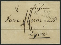 HAMBURG VORPHILA 1812, 128 HAMBOURG, L2 Auf Brief Nach Lyon, Pracht - Other & Unclassified