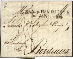 HAMBURG VORPHILA 1808, DAN.HAMBOURG 4., L2 Auf Brief Von Copenhagen Nach Bordeaux, Pracht - [Voorlopers